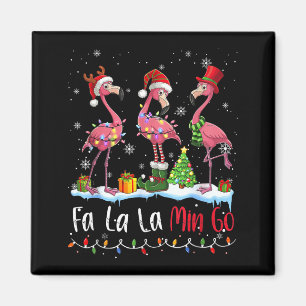 Fa La La La Mingo Flamingo Christmas Lover  Magnet