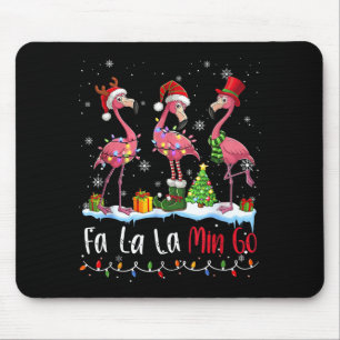 Fa La La La Mingo Flamingo Christmas Lover  Mouse Mat