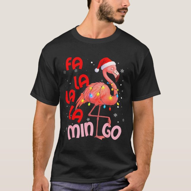 Fa La La La Mingo Flamingo Christmas Men Women Kid T-Shirt (Front)