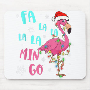 Fa La La La Mingo Flamingo For Christmas Xmas Paja Mouse Mat