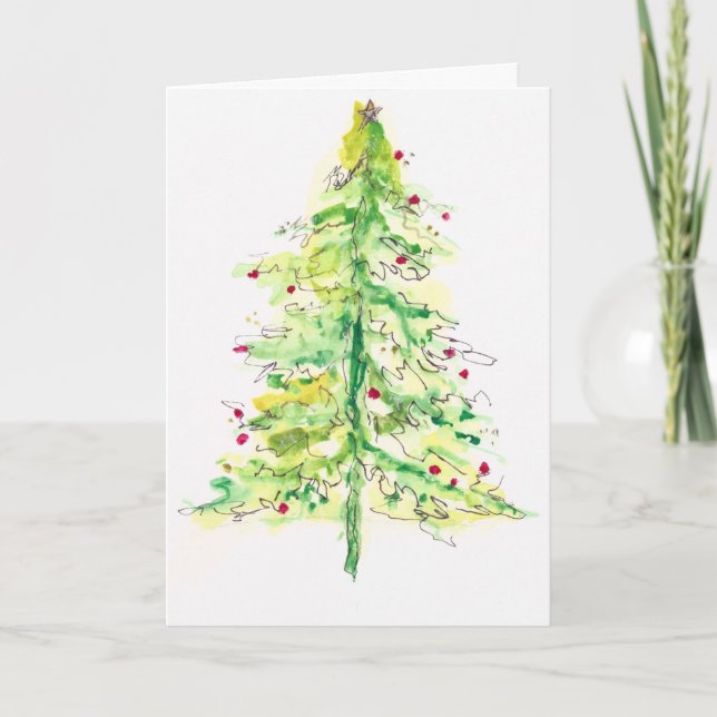Fa La La La Tree design on a Holiday Card (Front)