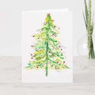 Fa La La La Tree design on a Holiday Card