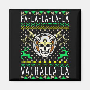 Fa-la-la-la Valhalla-la Viking God Ugly Christmas  Magnet