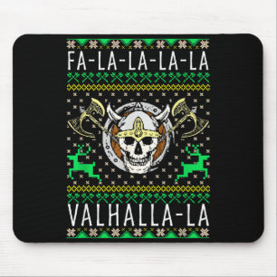 Fa-la-la-la Valhalla-la Viking God Ugly Christmas  Mouse Mat