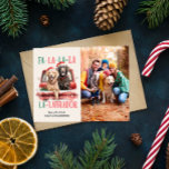 FA LA LA LABRADOR DOG RED TRUCK FURRY CHRISTMAS HOLIDAY CARD<br><div class="desc">We've got the perfect way for those who love dogs and Labrador and Golden retrievers! Our furry-inspired Christmas postcards feature a vintage retro image of a chocolate Labrador and Golden Retriever in Santa hats on a red truck and the whimsical quote 'FA LA LA LA LABRADOR!' in retro vintage font....</div>