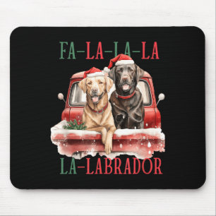 Fa La La Labrador Funny Christmas  Mouse Mat
