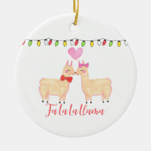 fa la la llama ceramic tree decoration