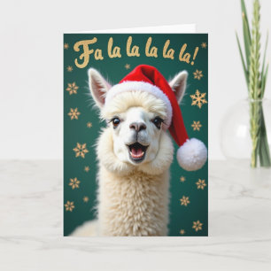 Fa La La Llama Christmas Card