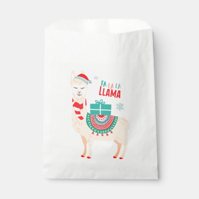 Fa La La Llama | Christmas Favour Bags (Front)