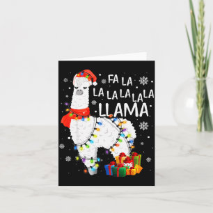 Fa La La Llama Christmas Funny Lllama Lover Xmas P Card
