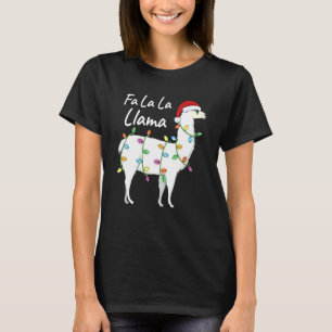 Fa La La Llama Christmas Funny Santa Llama T-Shirt