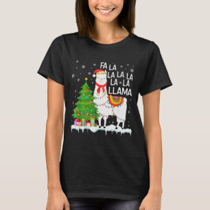Fa La La Llama Christmas Funny Xmas Pajamas Animal T-Shirt