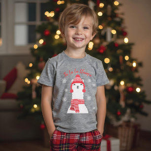 Fa La La Llama   Cosy Warm Winter Llama Christmas Tri-Blend Shirt