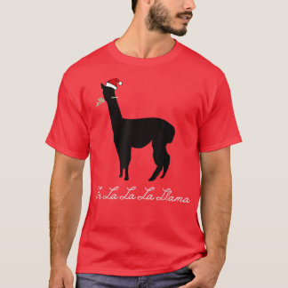 Fa La La Llama Funny Christmas Holiday Santa A T-Shirt