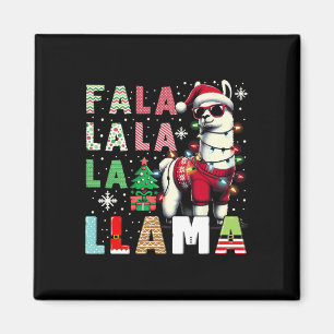 Fa La La Llama Funny Llama Christmas Animal Lover  Magnet