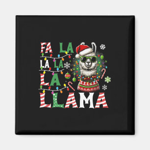 Fa La La Llama Funny Llama Christmas Animal Lover  Magnet