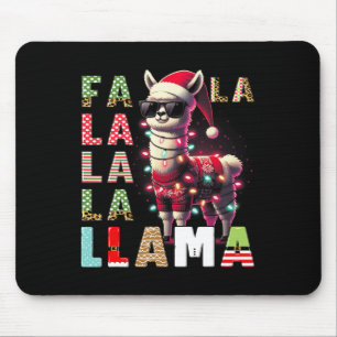 Fa La La Llama Funny Llama Christmas Animal Lover Mouse Mat