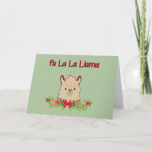 Fa La La Llama Holiday Card