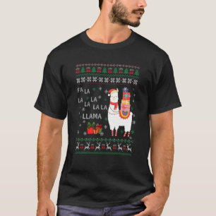 Fa La La Llama Merry Christmas Lllama Men Women K T-Shirt