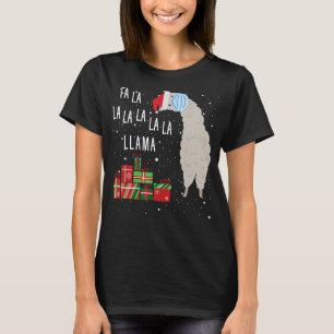 Fa La La Llama Shirt - Face Mask Llama Christmas S