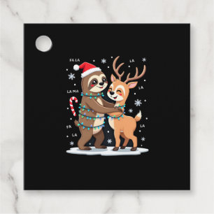 Fa La La Llama Xmas Lights Sloth Riding Llama Chri Favour Tags