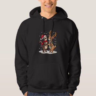 Fa La La Llama Xmas Lights Sloth Riding Llama Chri Hoodie