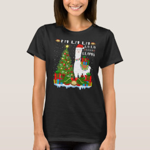 Fa La La Llama Xmas Tree Lighting Santa Llama Chri T-Shirt