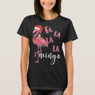 Fa La La Mingo Cute Flamingo Christmas Holiday Fla T-Shirt