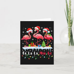 Fa La La Mingo Flamingo Christmas Tropical Xmas Tr Card