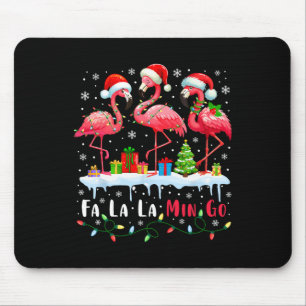 Fa La La Mingo Flamingo Christmas Tropical Xmas Tr Mouse Mat
