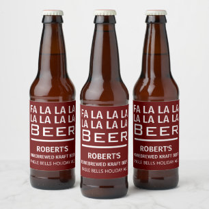 "Fa La La" Personalised Beer Beer Bottle Label