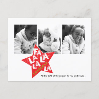 Fa La La Photoshoot Holiday Postcard