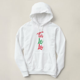 Fa La La Red and Green Christmas Hoodie