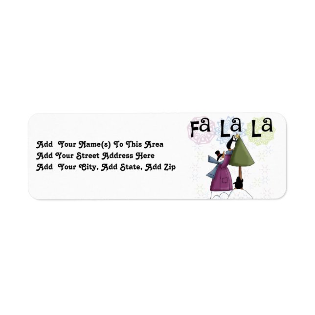 Fa La La Snowman Return Address Labels (Front)
