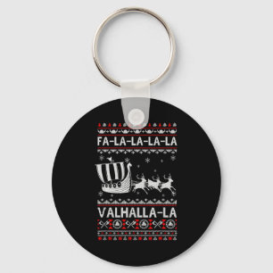 Fa La La Valhalla Viking Ship Christmas Xmas Ugly  Key Ring