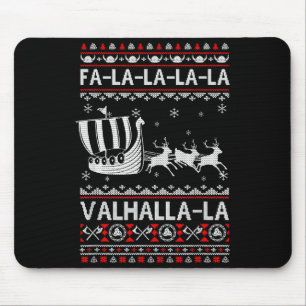 Fa La La Valhalla Viking Ship Christmas Xmas Ugly  Mouse Mat