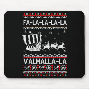 Fa La La Valhalla Viking Ship Christmas Xmas Ugly  Mouse Mat