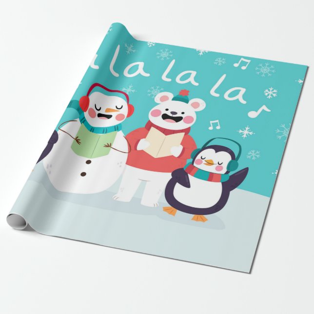 Fa La La Wrapping Paper (Unrolled)