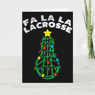 Fa La Lacrosse Funny Christmas Lax Player Goalie T Card