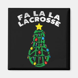 Fa La Lacrosse Funny Christmas Lax Player Goalie T Magnet