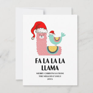 Fa La Llama Card, Funny Christmas Card, Card