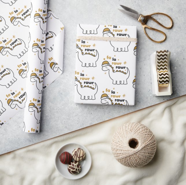 Fa La Rawr Rawr Dinosaur Wrapping Paper (Crafts)