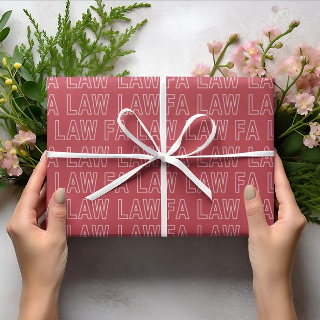 Fa Law Law Funny Lawyer Joke Christmas Wrapping Paper (Creator Uploaded)