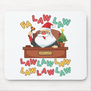 Fa Law Law Lawyer Christmas Santa Judge Mouse Mat