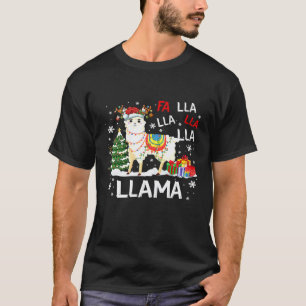 Fa Lla Lla Llama Christmas LLama Xmas Pajama Pre T-Shirt