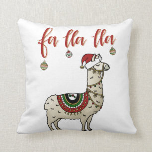 Fa Lla Lla Llama Throw Pillow
