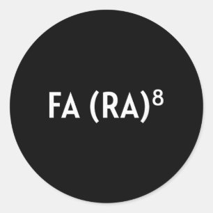 Fa (ra) 8 Funny Christmas Story Asian Singing La M Classic Round Sticker
