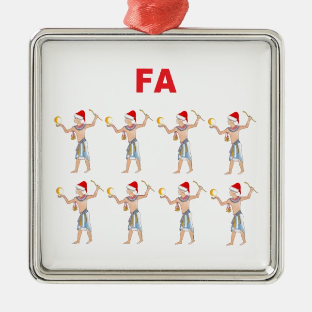 Fa Ra Ra Ra Ra Metal Tree Decoration (Front)