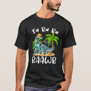 Fa Ra Ra Rawr Long Neck Dinosaur Summer Christmas  T-Shirt