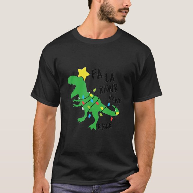 Fa Ra Ra Rawr Santa Rex Dinosaur Christmas Dino Xm T-Shirt (Front)